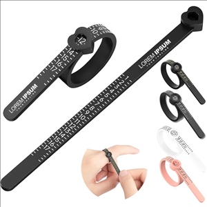 Ring Sizer 1-17 Measuring Tool with Magnified Glass